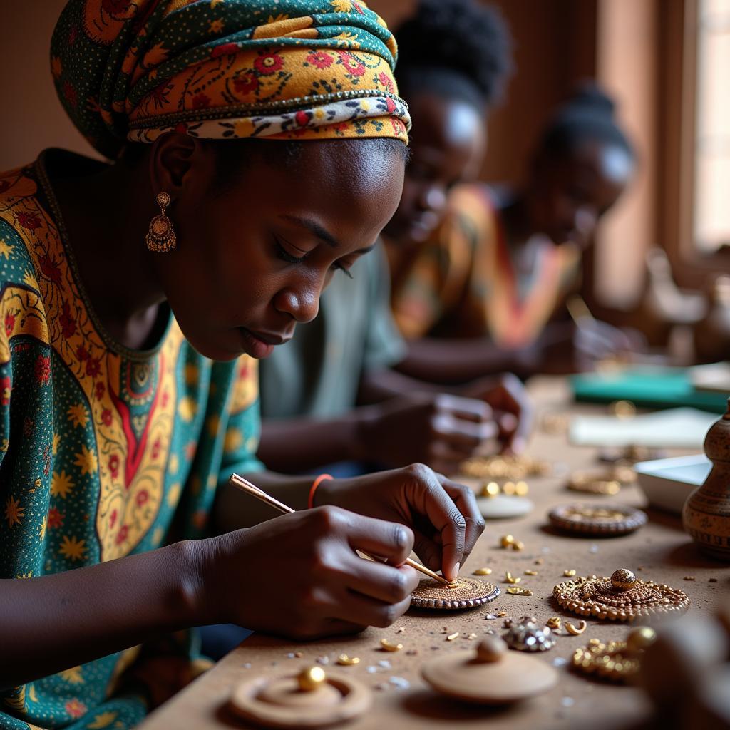 African Artisans Creating Handcrafted Goods