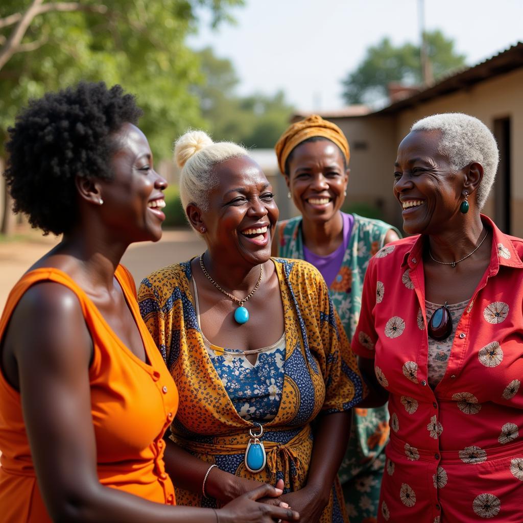 Group of African Aunties Sharing Stories