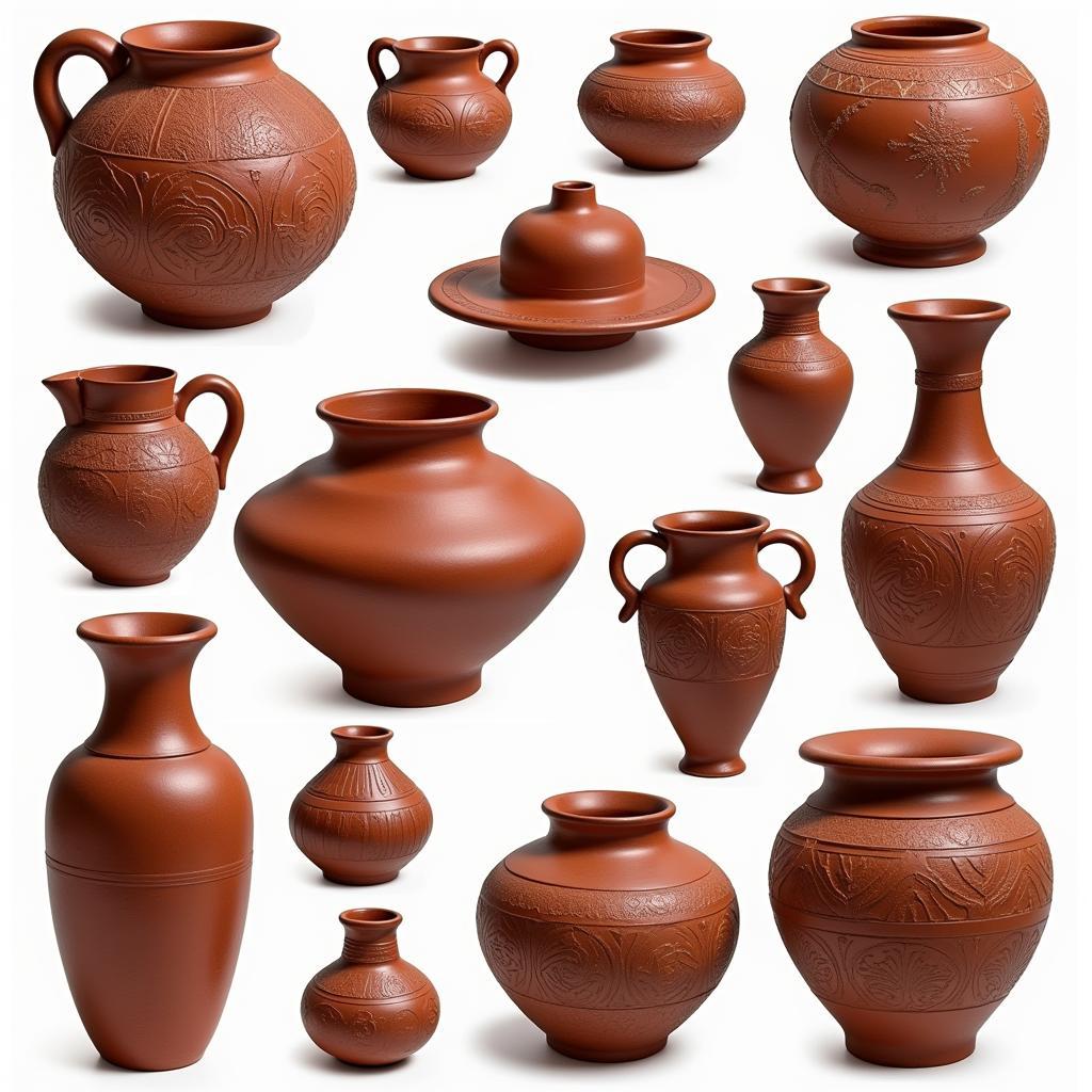 Traditional African terracotta pottery showcasing the B284BE colour