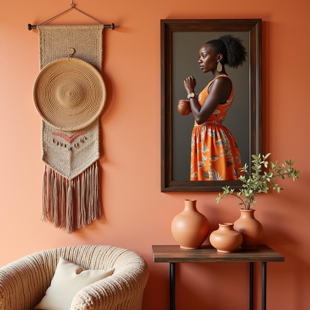 Wall decor ideas incorporating African B284BE colour