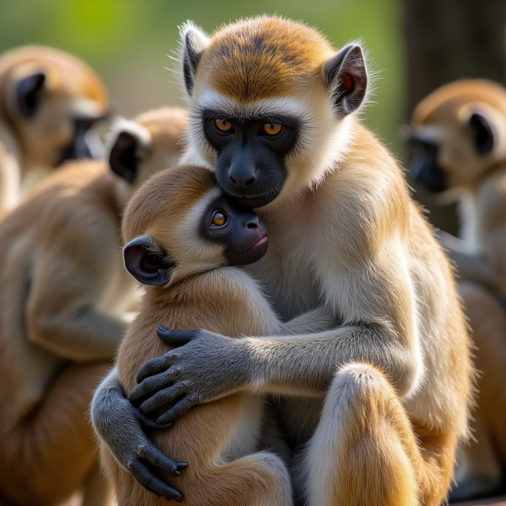 Vervet Monkey Family