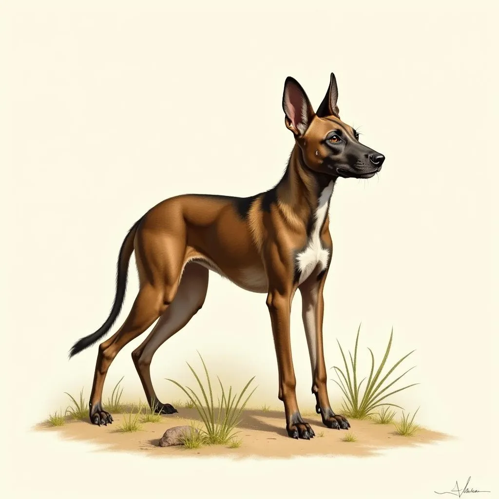 Illustration of an African Balboa Dog