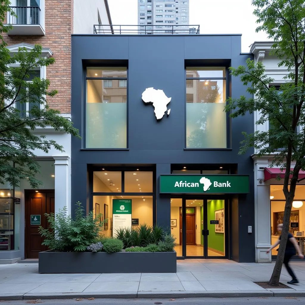 Modern African Bank Branch Exterior