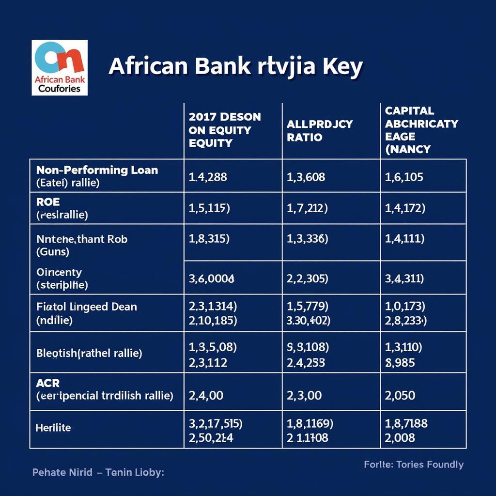 Key Financial Ratios of African Bank in 2017