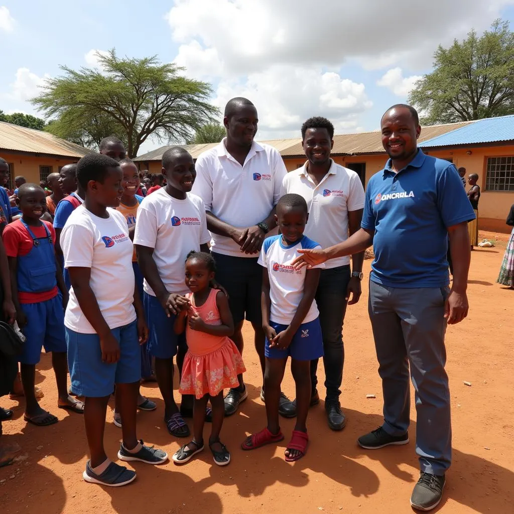 African bank providing sponsorship for a local community project