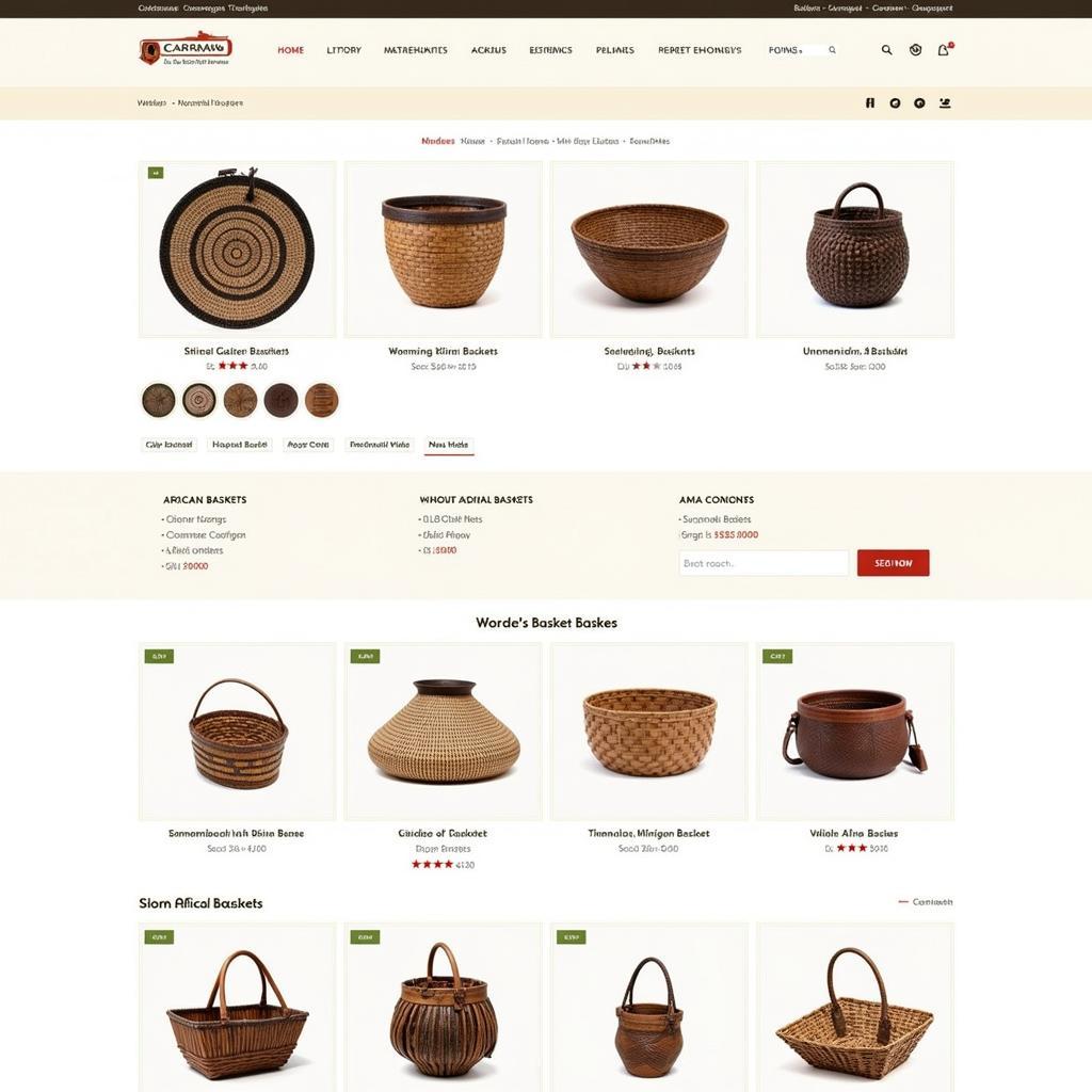 Online Marketplace Featuring African Baskets