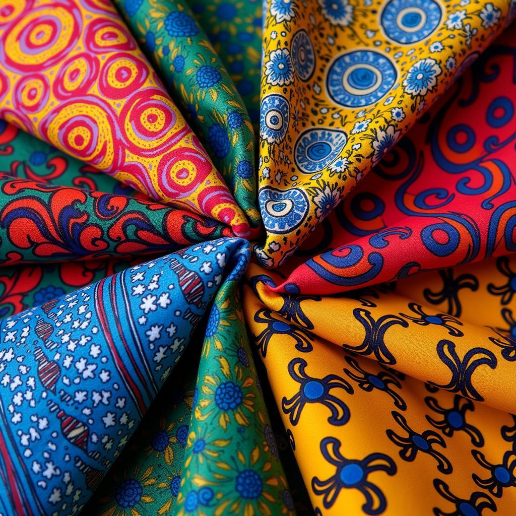 Colorful African Batik Textiles