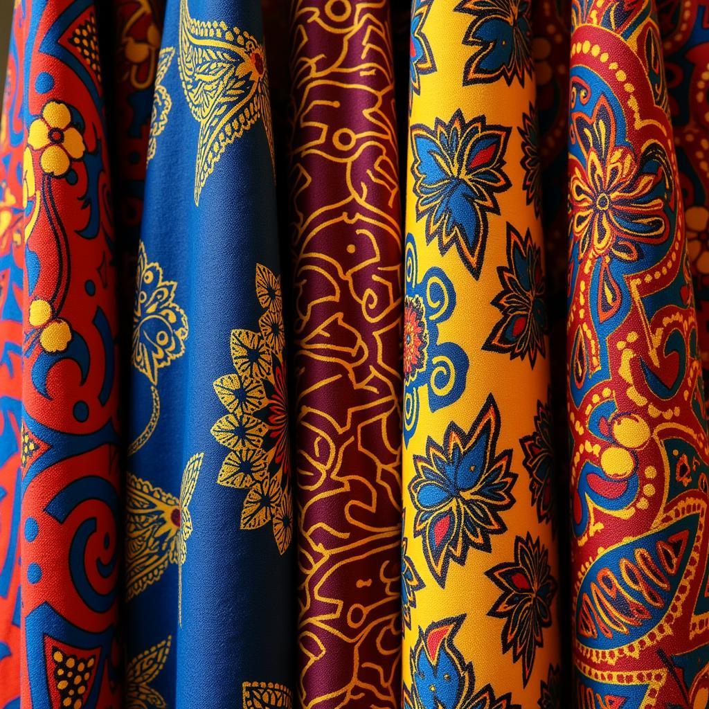 African batik fabric patterns