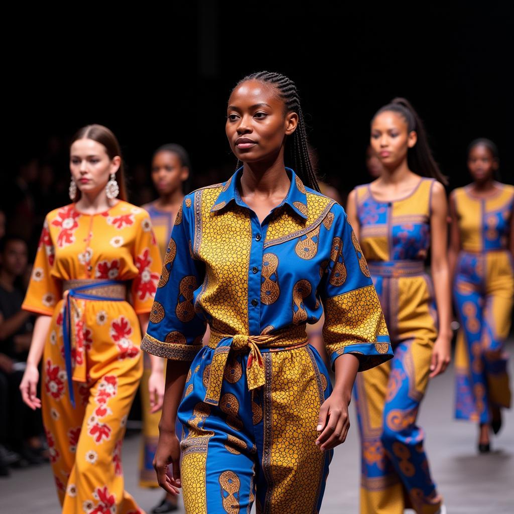 African Batik Fashion Show with Vibrant Designs