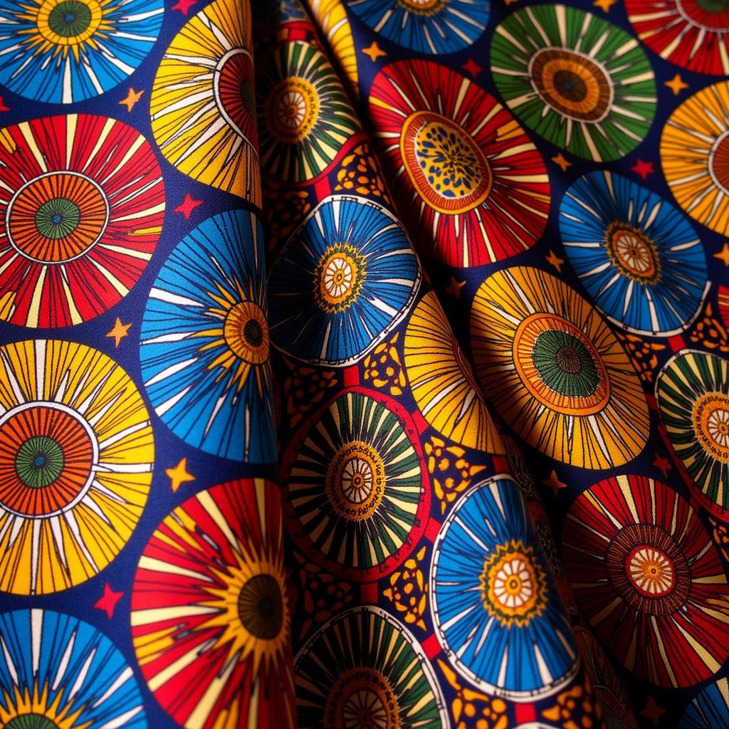 Vibrant African Bazin Brocade Fabric Patterns