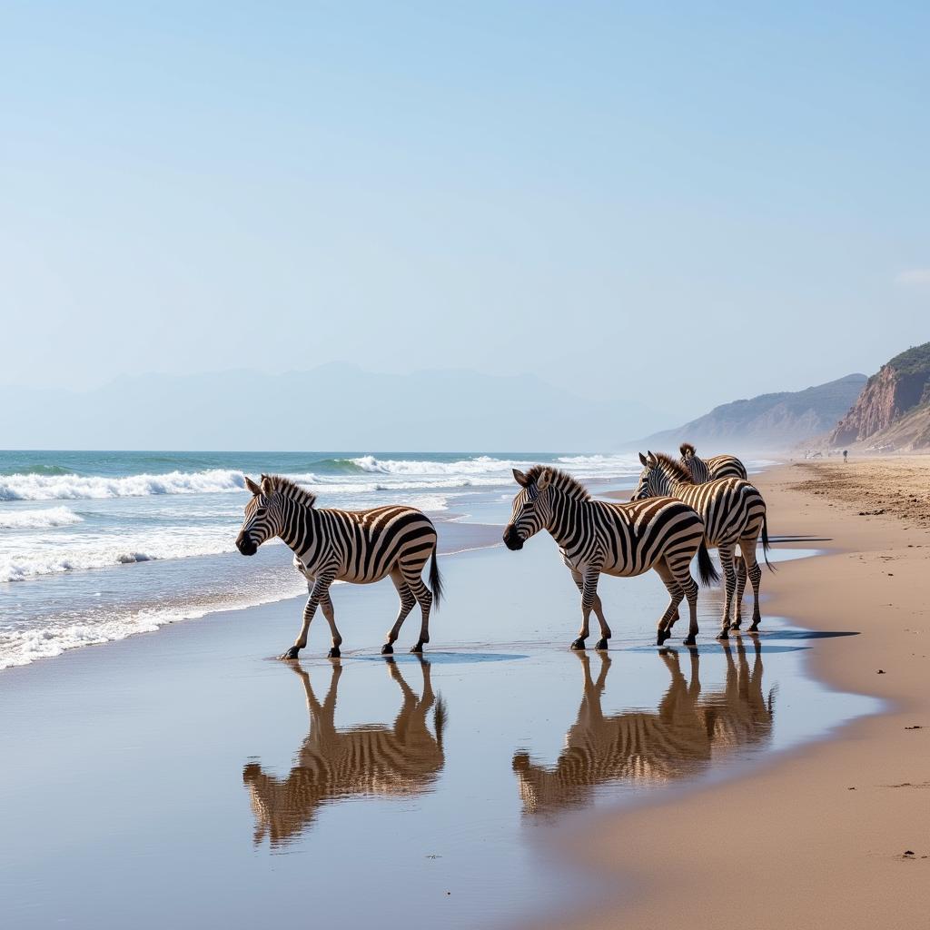 Wildlife on an African beach