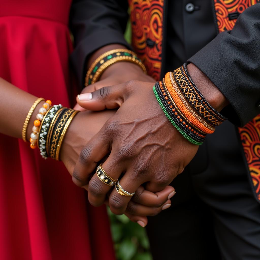 African Beaded Couple Bracelets