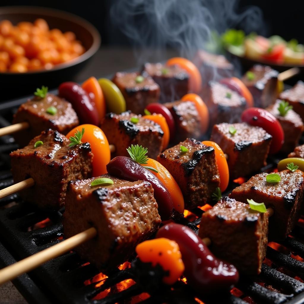 Grilled African Beef Skewers