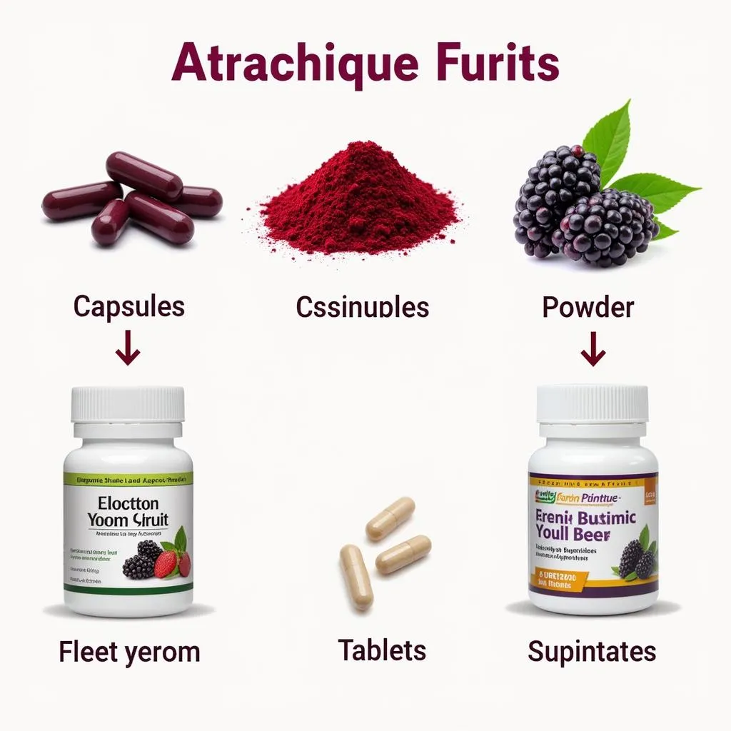 Different forms of African berry fruit supplements