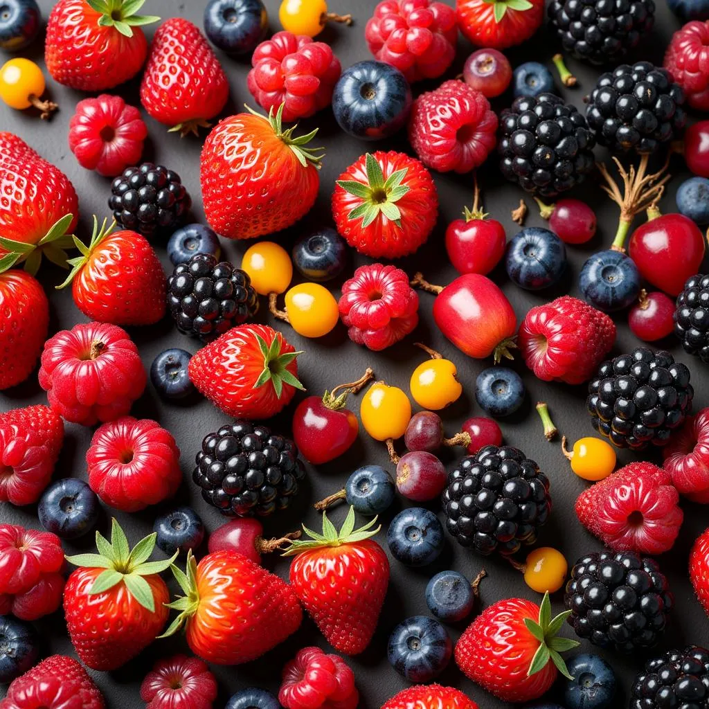 Variety of African berries