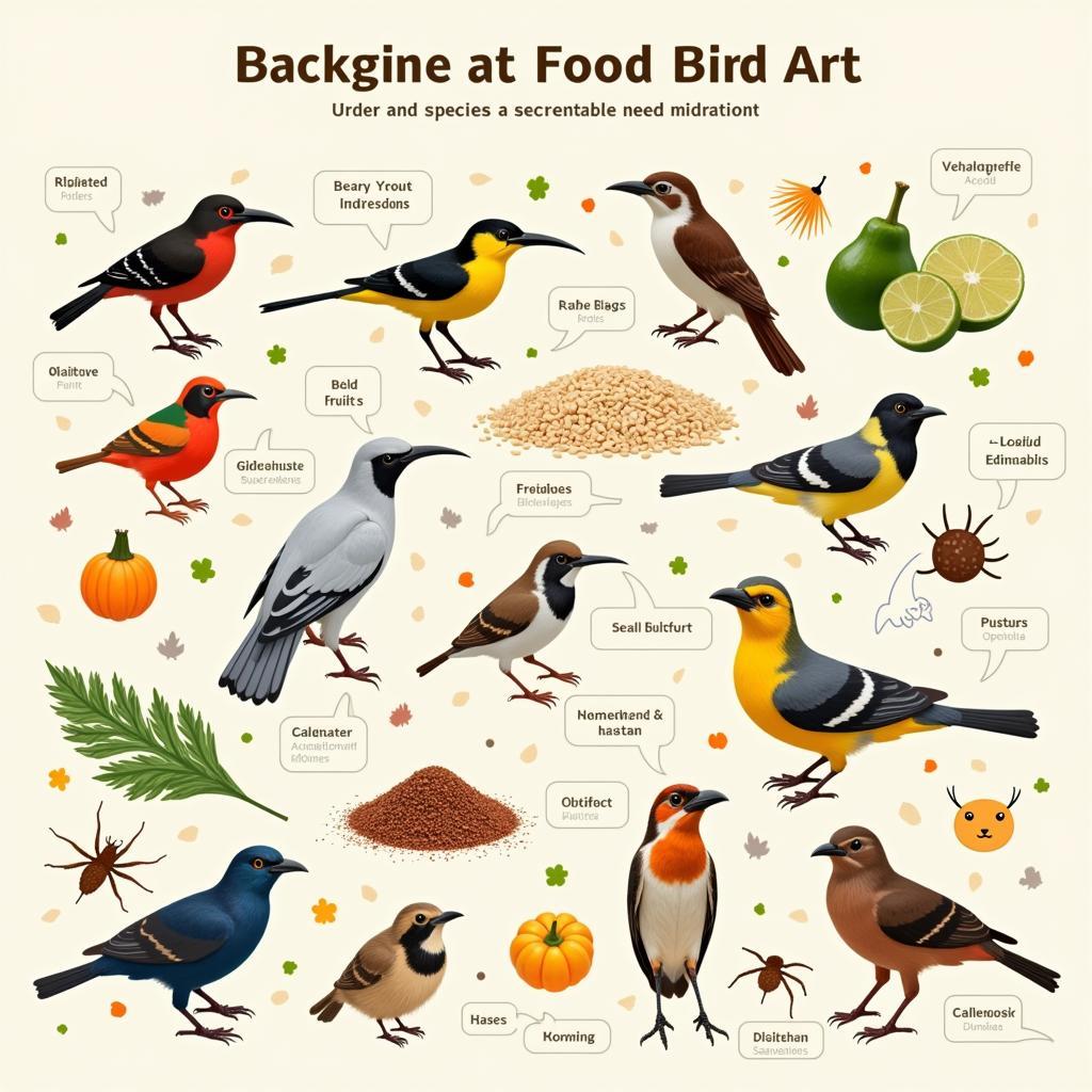 Variety of African Bird Diets