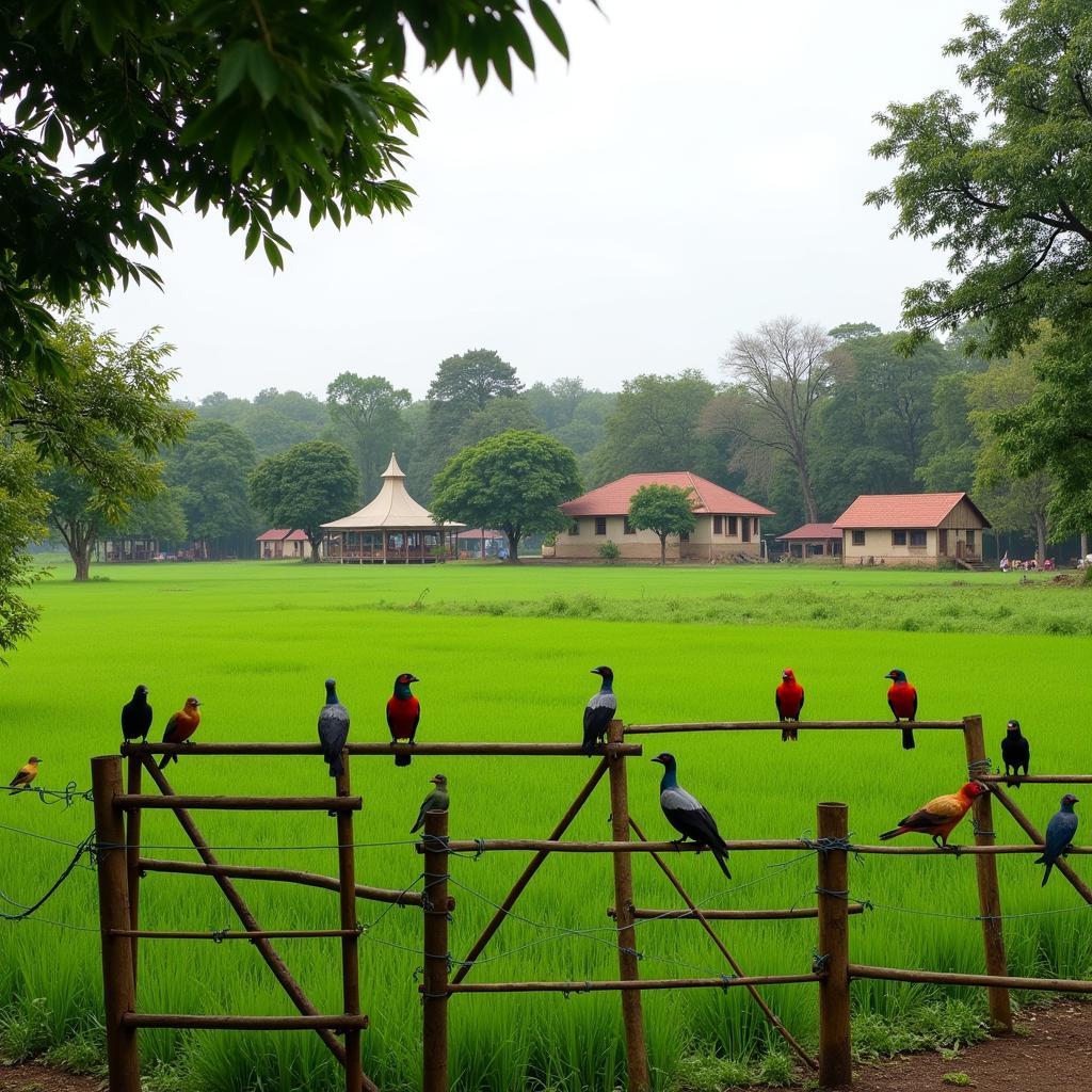 African Birds on a Farm at Kissan Krishideepam