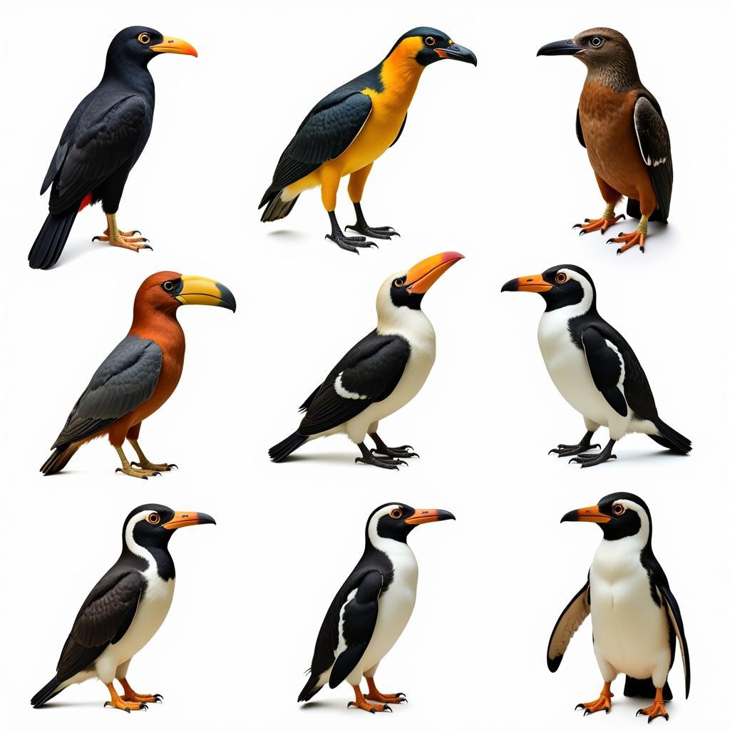 A Variety of African Birds