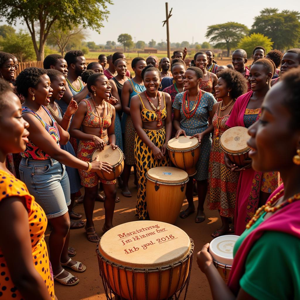 African Birthday Celebration with Singing and Drumming