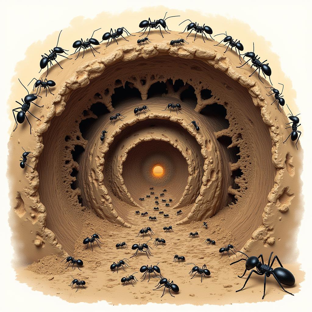 African Black Ant Colony Structure