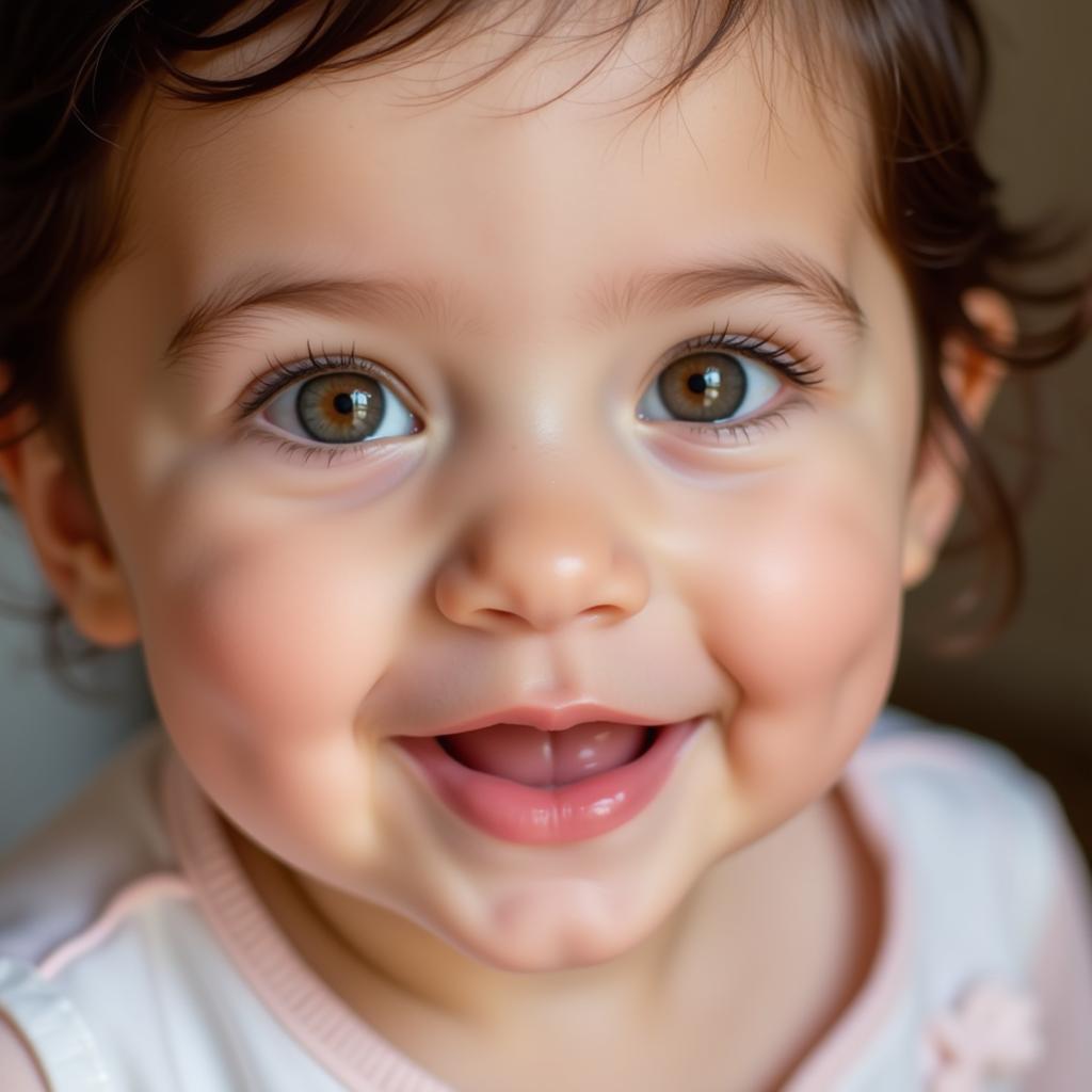 Smiling African Black Baby Girl