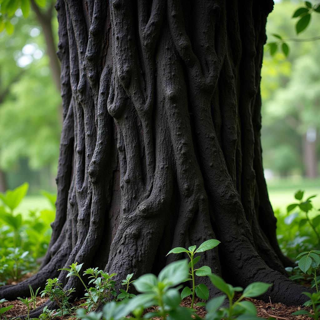 African Black Ebony Tree in Natural Habitat