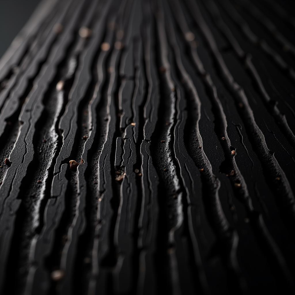 Close-up of African Black Ebony Wood Grain