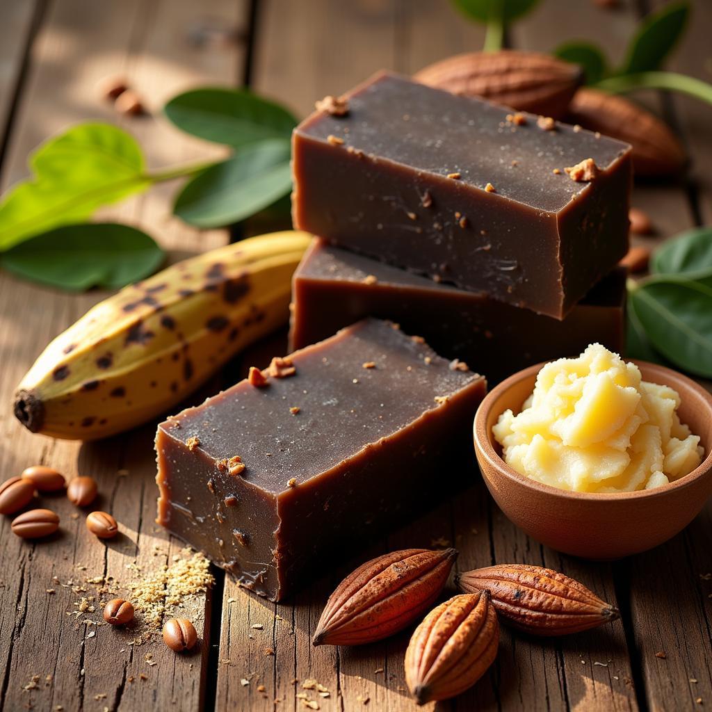 African Black Soap Ingredients: Plantain, Cocoa Pods, and Shea Butter