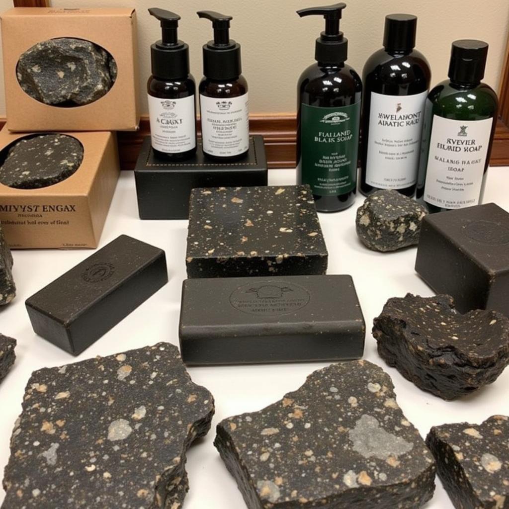 Different forms of African black soap