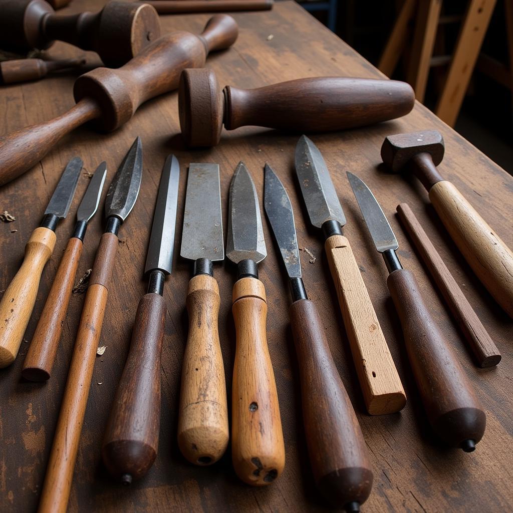 Traditional African Blackwood Carving Tools