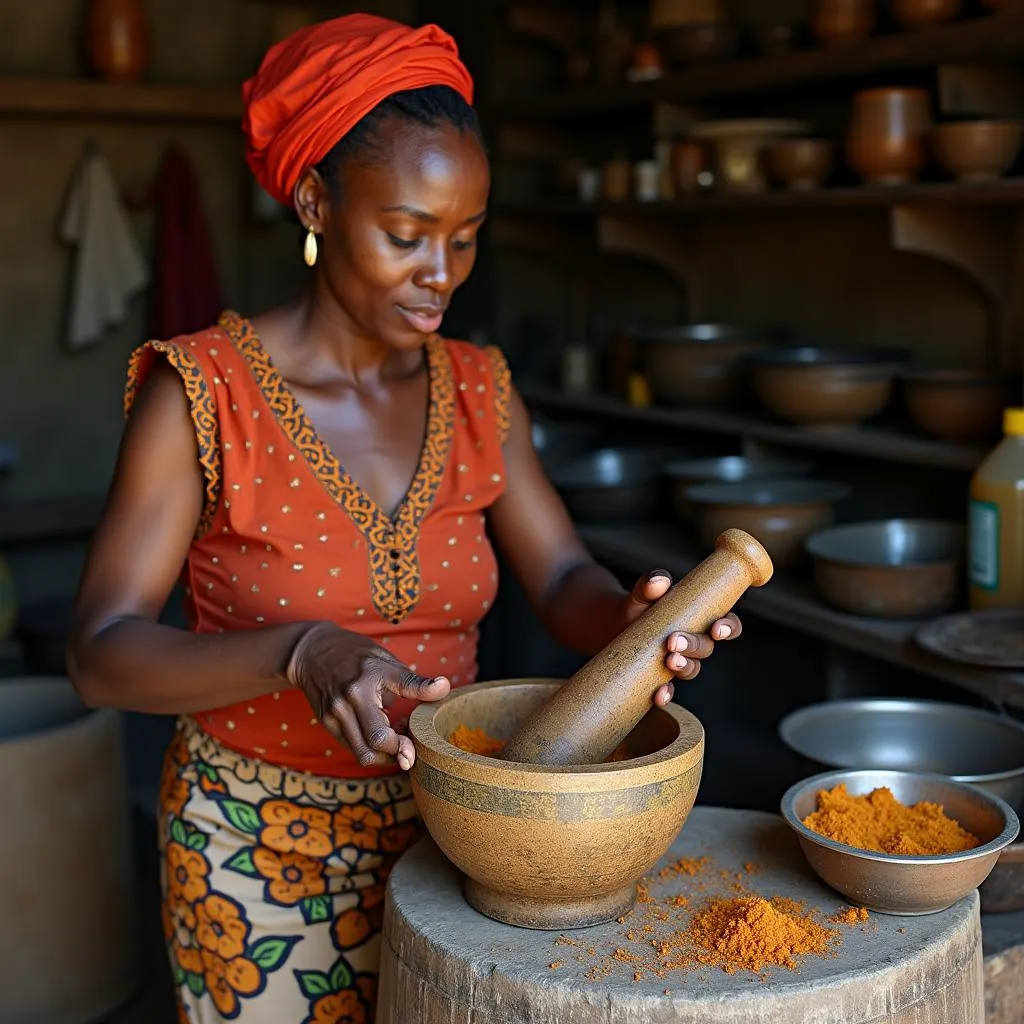 Traditional african blender use