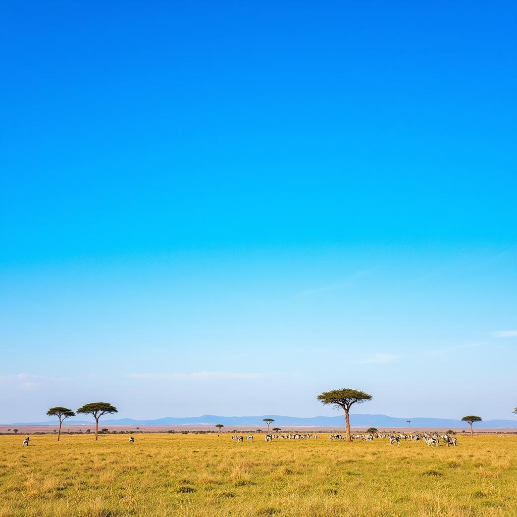 African Blue Sky over the Serengeti Plains