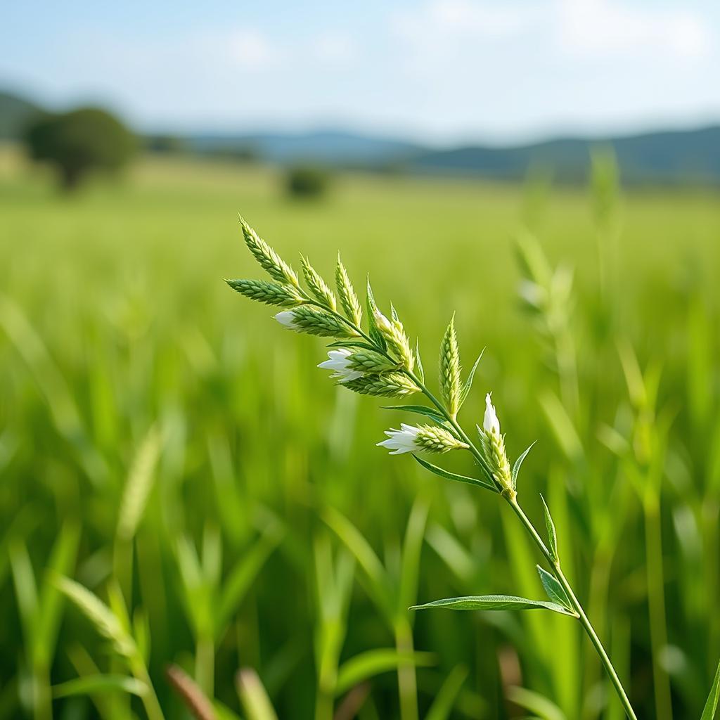 Wild African Bluegrass in Bloom