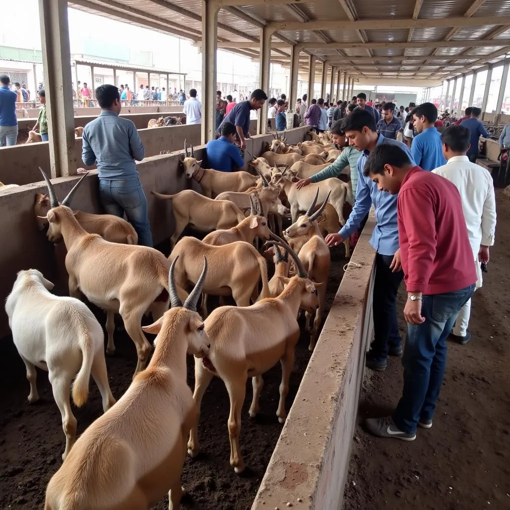 African Boar Goats at Livestock Market