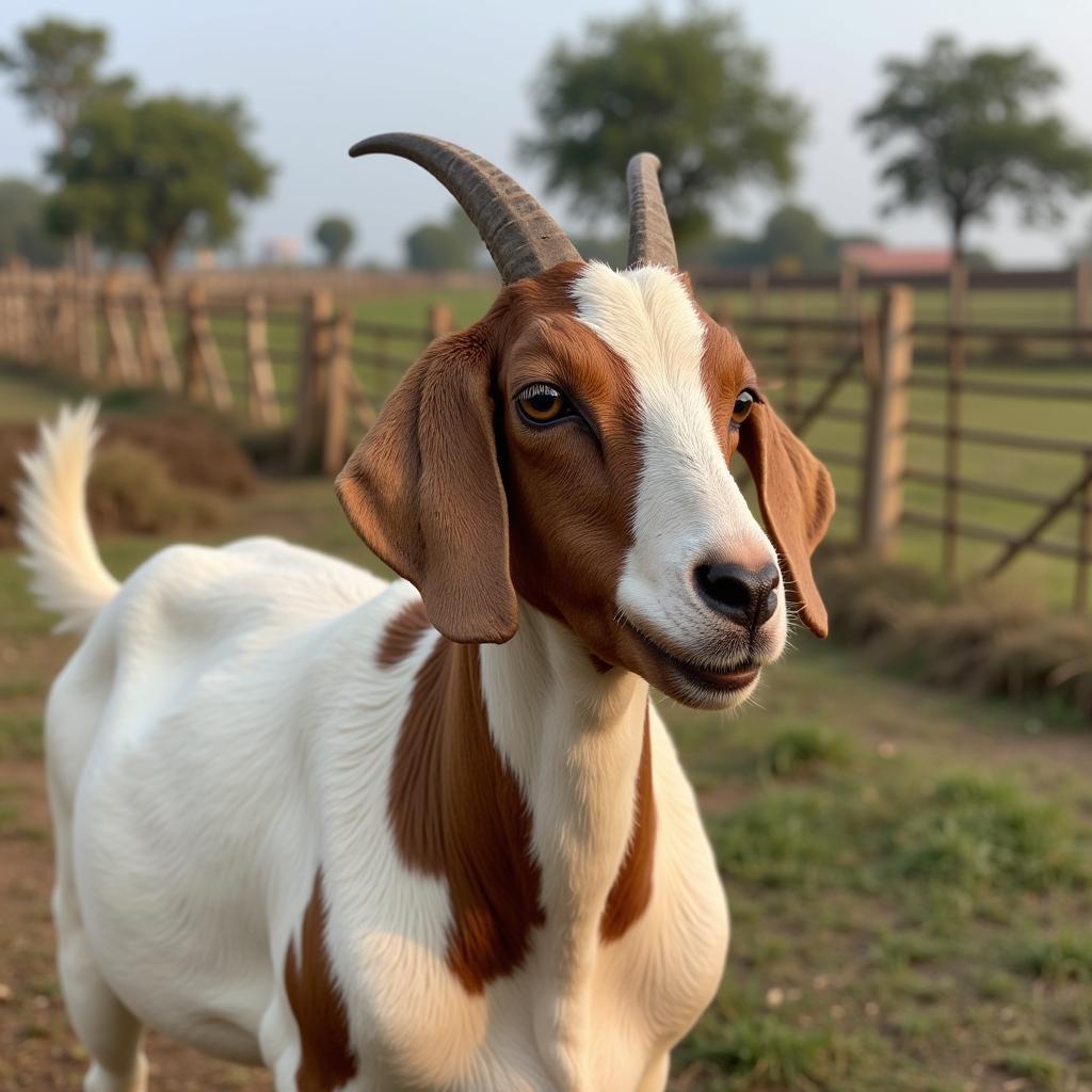 African Boer Goat on a Maharashtra Farm