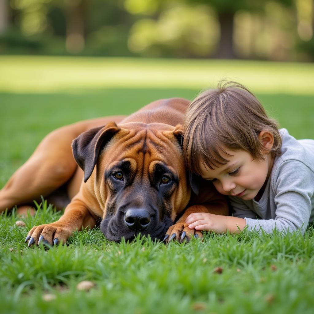 African Boerboel with Family