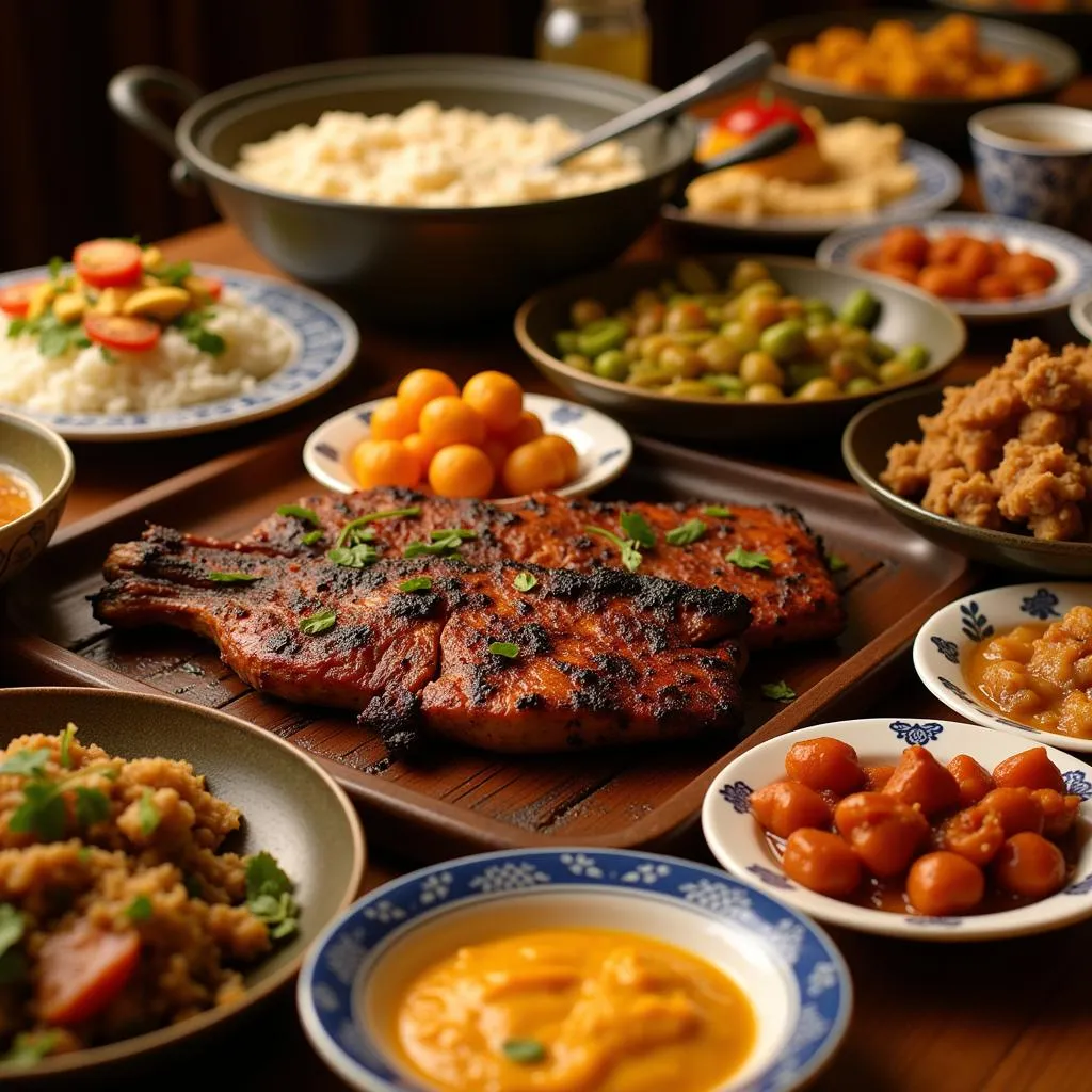 Boma Dinner Food Spread