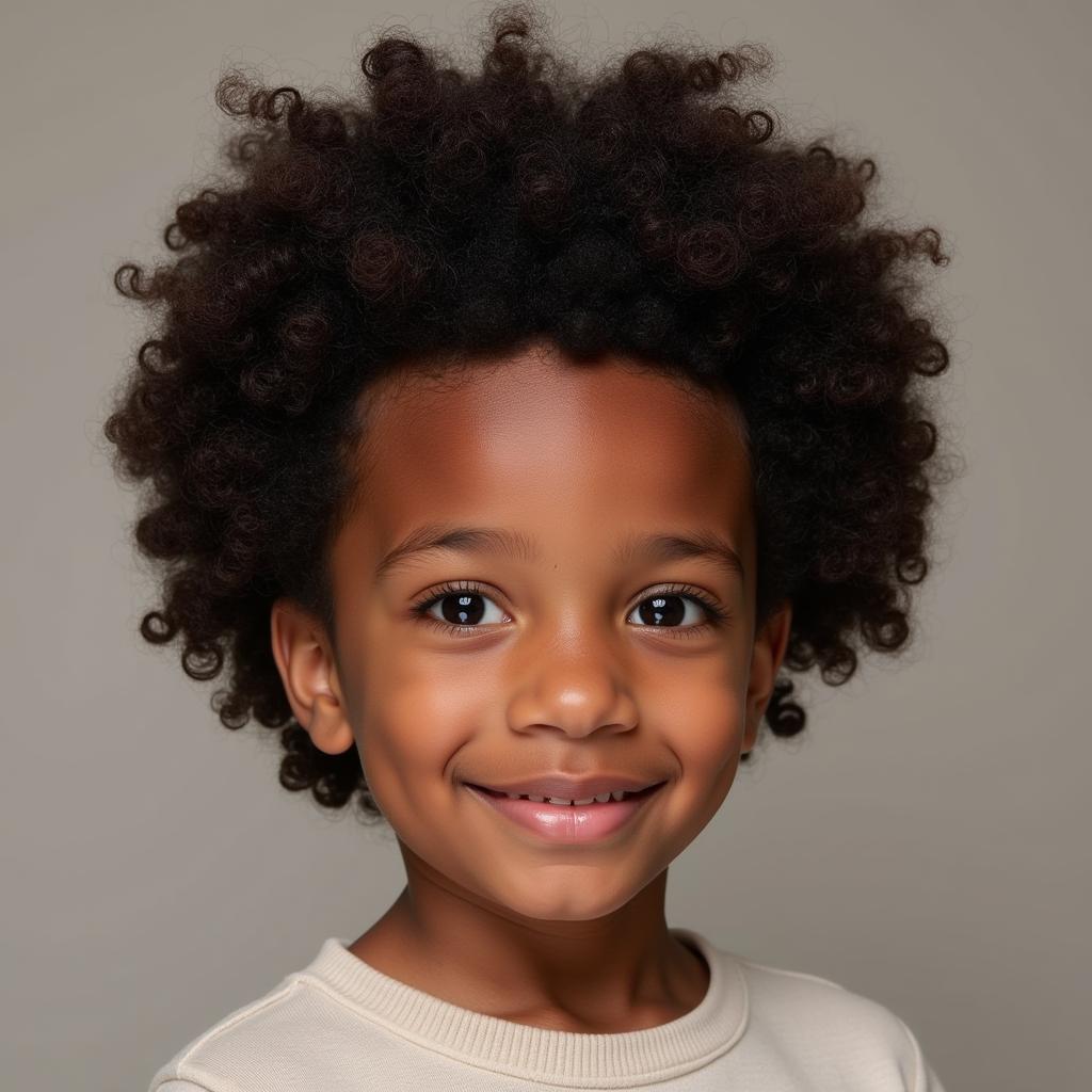 African Boy with Afro Hairstyle