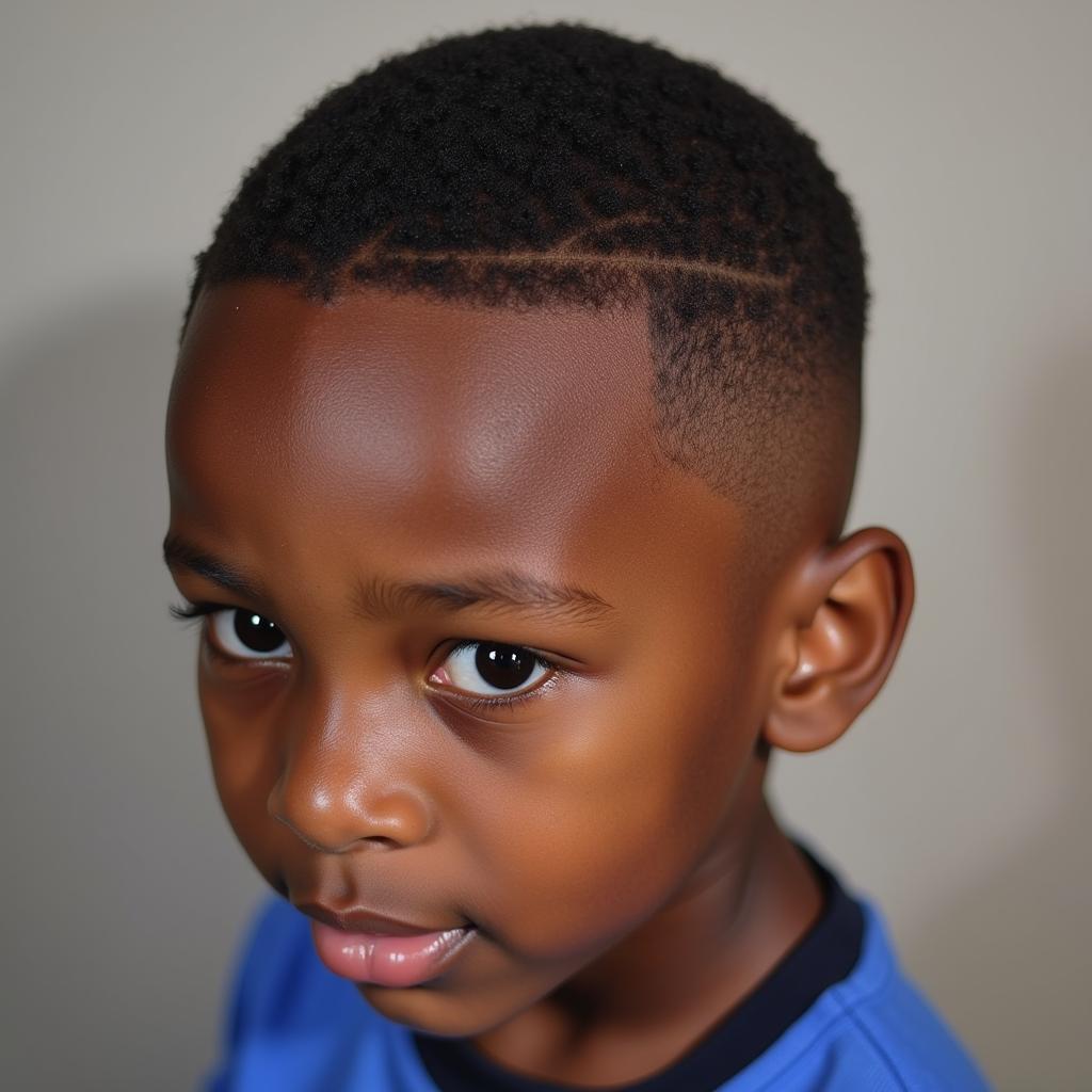 African Boy Hair Style with Line Up