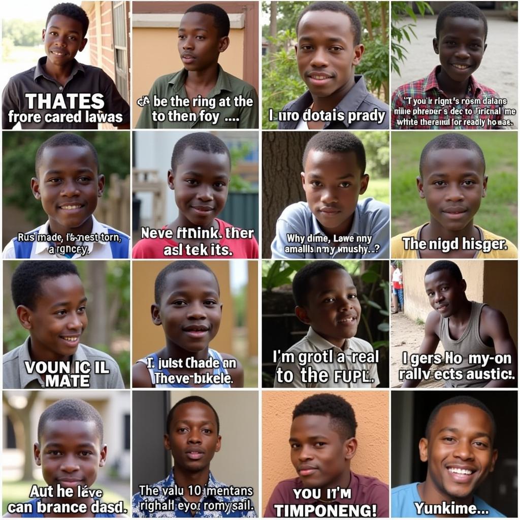 Variations of the African Boy Meme: Different iterations of the meme, showcasing diverse captions and cultural references.