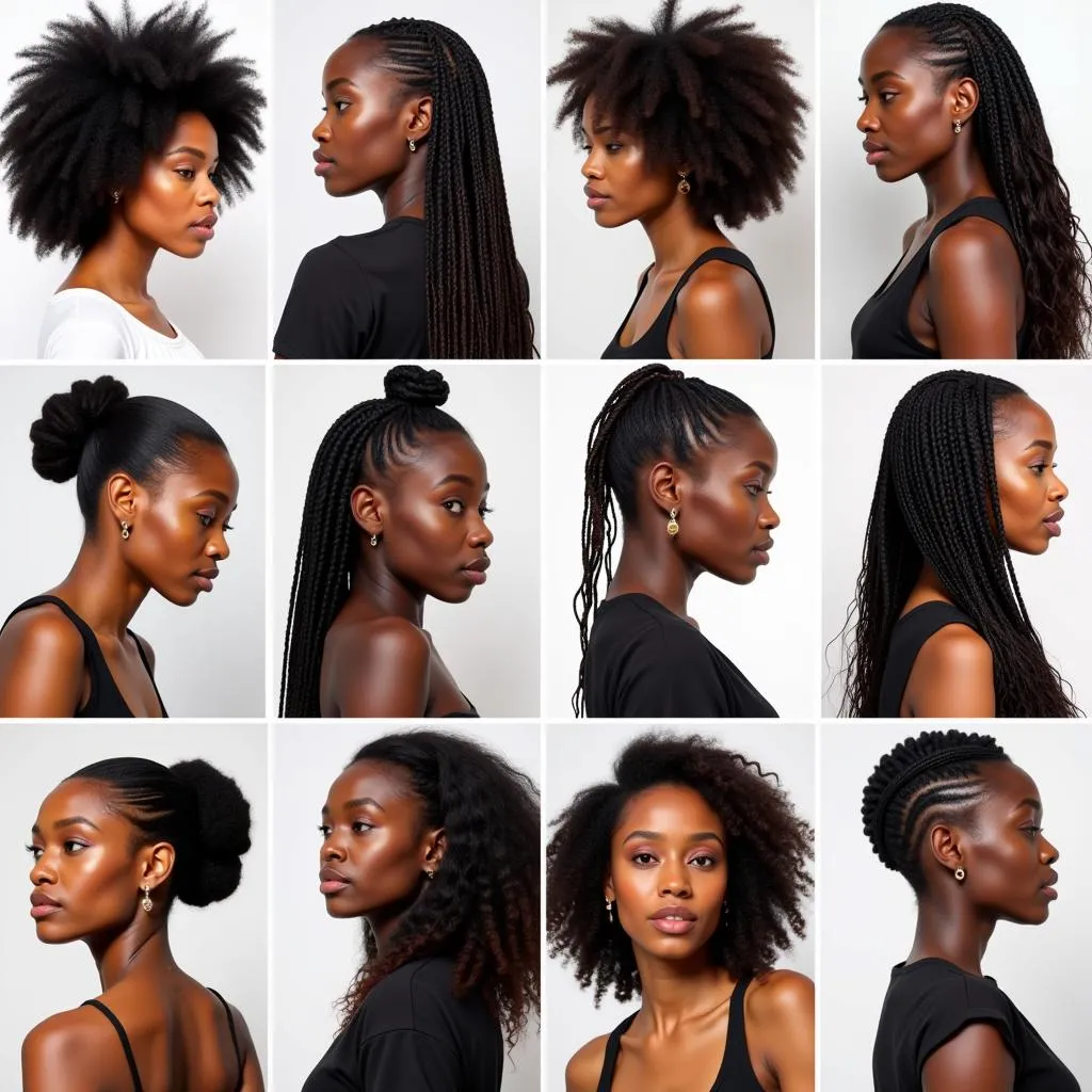 A Diverse Group of Individuals with African Hairstyles