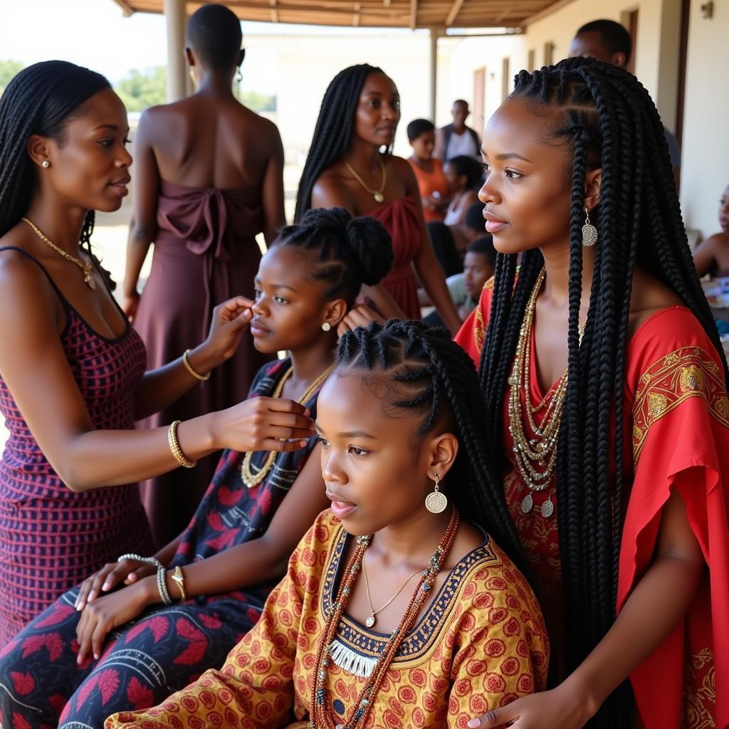 African Braids Cultural Significance in a Ceremony