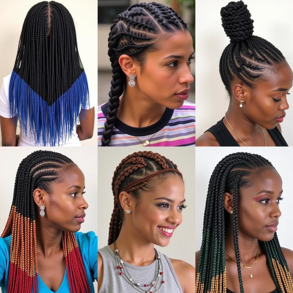 Various cornrow styles from 2018