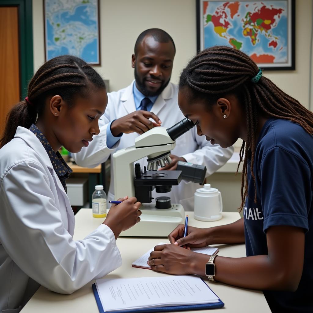 African and international researchers collaborating on a brain research project