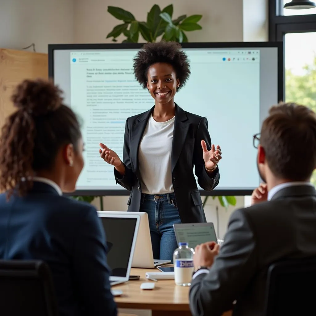 Tech Entrepreneur Pitching to Investors