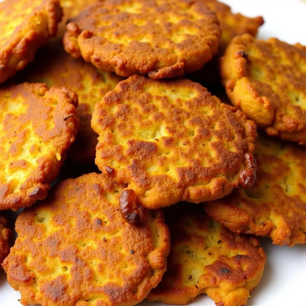 Golden brown African breakfast jaggay fritters