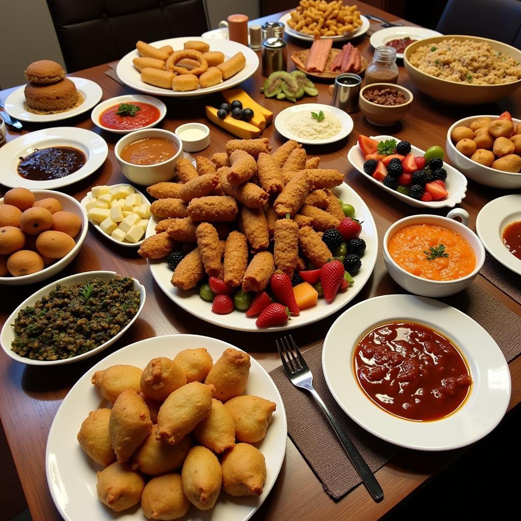 Colorful African Breakfast Spread