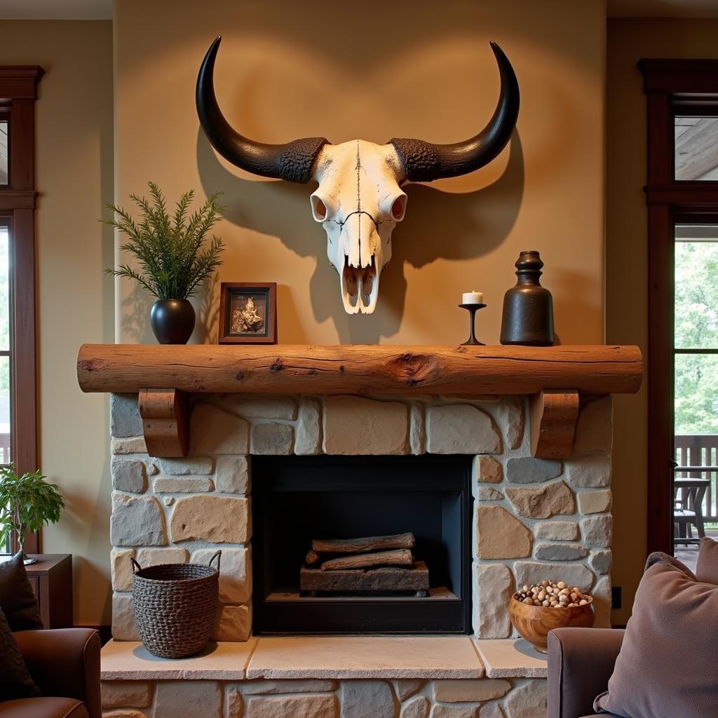 African buffalo skull as home decor