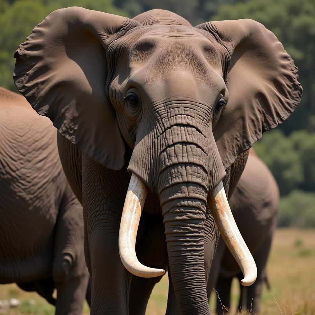 African Bull Elephant Tusks