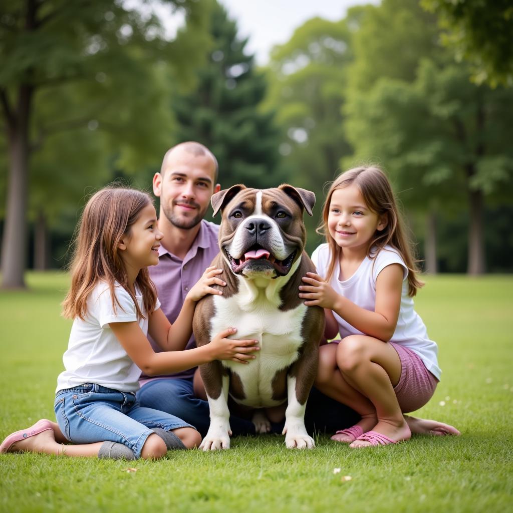 African Bulldog with Family